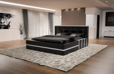 Produktbild von Wasserbett Asti 180x200 Komplett Set Schwarz