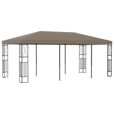 Image de vidaXL Pavillon 6x3 m Taupe Tissu