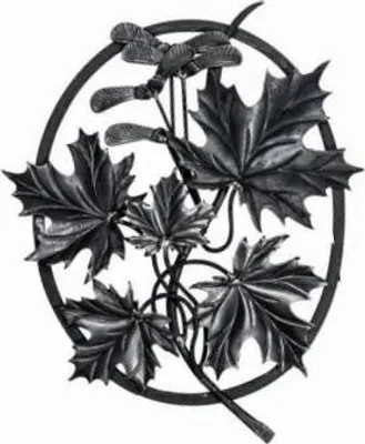 Immagine prodotto di LogistSystem - Ferri battuti Ornamento in ferro battuto 400x310mm - ad es. come elemento per inferriate - ringhiere - recinzioni - cancelli - rosoni - grate 13.315