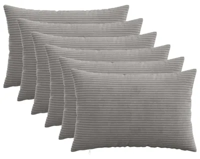 Produktbild von Kissenbezug 6 pcs HEERLEN Hellgrau 40 x 60 cm Cord