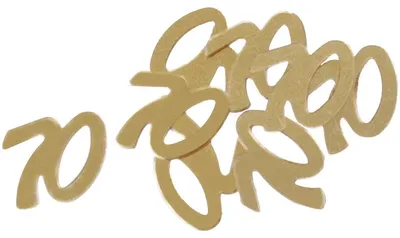 Produktbild von PaperStyle 47005 Konfetti Zahl 70 - 10 g, ca. 15 mm, gold