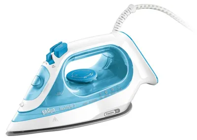 Productafbeelding van Braun TexStyle 3 stoomstrijkijzer SI 3053, blauw, met keramische strijkzool, 2 meter snoer, 170 gram stoom per minuut, blauw, 45 gram stoom per minuut, 0,27 liter waterreservoir