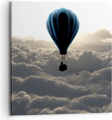 Produktbild von Bild auf Leinwand - Leinwandbild - Wolke Ballon Himmel - 70x70cm - Wand Bild - Wanddeko - Wandbilder - Leinwanddruck - Bilder - Kunstdruck - Wanddekoration - Leinwand bilder - Wandkunst - AC70x70-3577