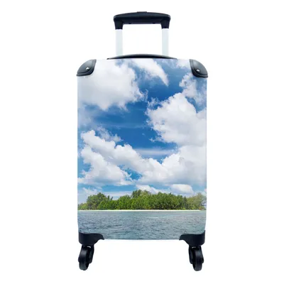 Produktbild von MuchoWow® Koffer Handgepäck Trolley Rollkoffer Kleine Reisekoffer mit 4 Rollen - Insel - Sommer - Tropisch - Cabin Size < 55x40x23 cm & 55x40x20 cm - Fotokoffer - Kabinenkoffer - Boardgepäck - Reise-Box - Reisekoffer - Reisegepäck - Koffer mit Bild - Trolley für Kinder