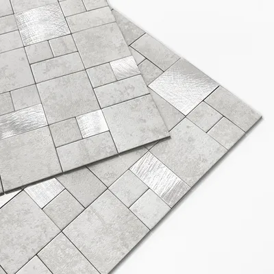 Selbstklebende Marmor Wandfliesen, Hellgrau, 10 Stück