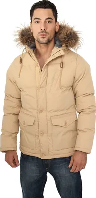 Image de Urban Classics Parka doublée en chambray beige - XL