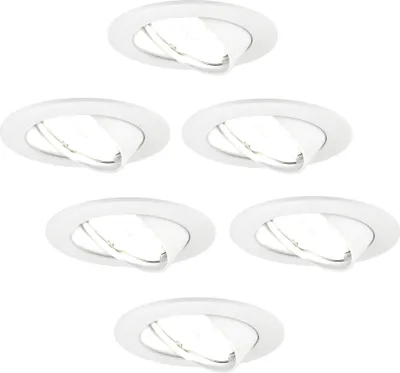 Produktbild von Ledvion 6er Set LED Einbaustrahler Rund Weiss 3W dimmbar Neutralweiss