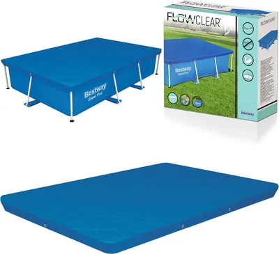 Obrázok produktu pre Bestway 58105 / 24, Bezpečnostný kryt na bazén, Nadzemný bazén, Obdĺžnikový, Modrá, Bestway 2.59 m x 1.70 m (8 ft. 6 in. x 67 in.) rectangular frame pools, 1740 mm