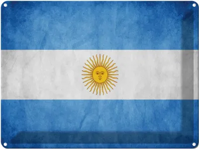 Produktbild von vianmo Blechschild 30x40 cm Flagge Argentinien Fahne Wappen