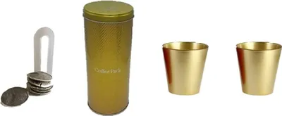 Produktbild von KAFFEEDOSE aus Metall Ø8x17,5cm Kaffeepaddose Kaffee Paddose Coffee