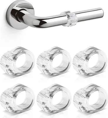 Produktbild von Türgriffpuffer zum Schutz von Wänden und Möbeln, 18 mm, 6er-Set
