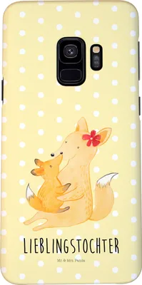 Produktbild von Mr. & Mrs. Panda Samsung Galaxy S9 Handyhülle Fuchs Mama - Gelb Pastell - Geschenk, Cover, Schoß, Tochter, Umarmen, Handy Schutzhülle, Smartphone Hülle, Muttertag
