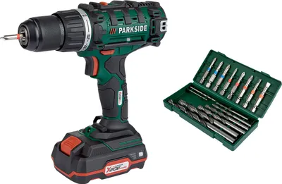 Zdjęcie produktu dla PARKSIDE® Wiertarko-wkrętarka akumulatorowa 20V »PABS 20-Li E6« z akumulatorem i ładowarką