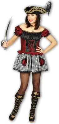 Produktbild von Burlesque Piratin Kleid Victoria | Piratenkostüm für Damen Größe: 44/46