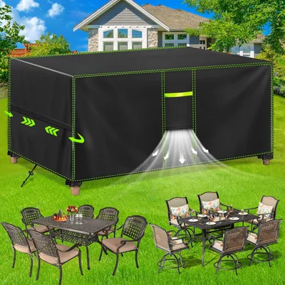 Produktbild von Omgoods – Wasserdichte Abdeckhaube für Gartenmöbel, winterfest, 420D Oxford