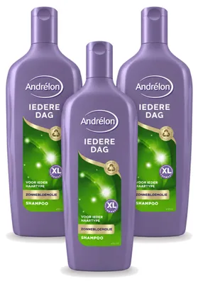 Immagine prodotto di 3 flaconi di shampoo Andrélon "Ogni Giorno" - 450 ml ciascuno - Confezione - 3 pezzi