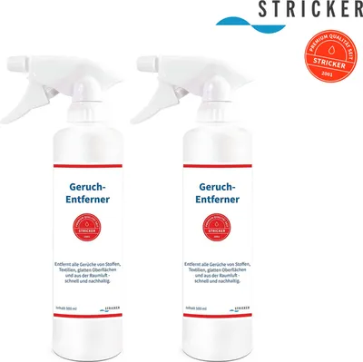 Produktbild von STRICKER Geruch-Entferner, Geruchsneutralisator, Entfern schnell unangenehme Gerüche - Sparpack  (2 x 500 ml)
