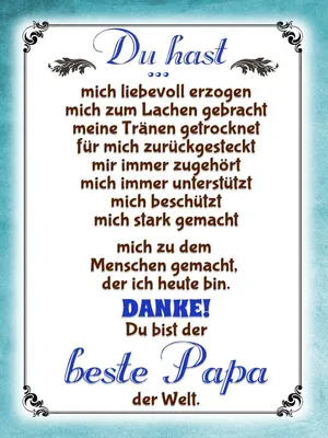 Produktbild von vianmo Holzschild 40x30 cm Danke du bis der Beste Papa