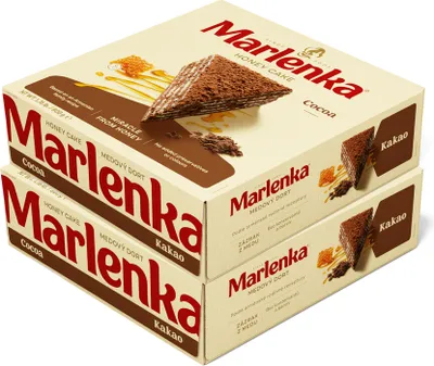 Produktbild von "MARLENKA® Duopack Honigtorte mit Kakao – 2er Pack, Honigkuchen, Torte, Kuchen (2 x 800 g)