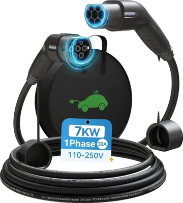 Image de Câble de charge EV, type 2 IEC62196-2, 7KW 32A, IP65, 7KW 32A 1phase
