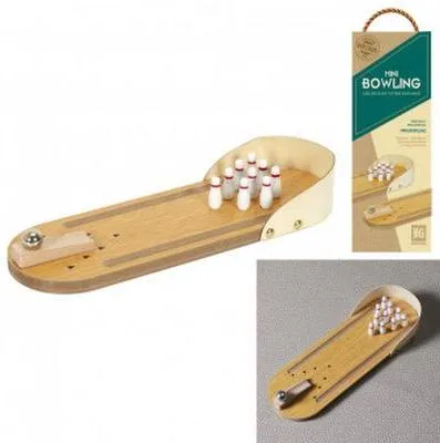 Produktbild von Bowling-Spiel aus Holz für das Büro – Tisch-Bowling Set für Erwachsene und Kinder