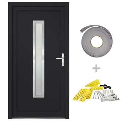 Immagine prodotto di vidaXL Porta d'ingresso antracite 108x200 cm PVC