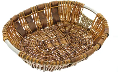 Produktbild von FRANK FLECHTWAREN Schale Flechtmuster, groß, Korb, Aufbewahren, Aufräumen, füllen, Dekorieren, verschenken, Natur