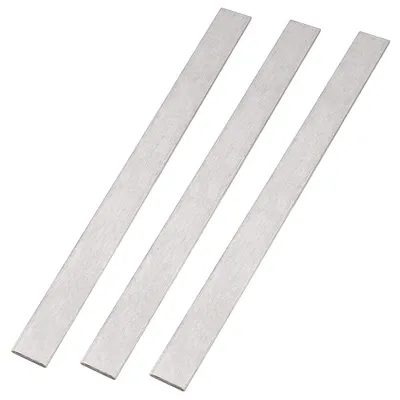 3er-Set Edelstahl-Flachstangen 30x2,5 cm, gebürstet