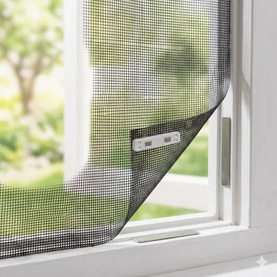 Obrázek produktu pro Magnetická síť proti hmyzu na okna bez vrtání, 150 x 200 cm, černá