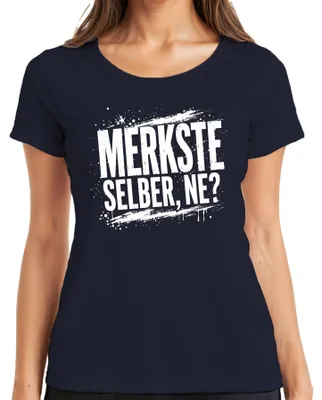 Obrázek produktu pro Tričko s potiskem, dámské, tmavě modré, velikost XXL, s vtipným, sarkastickým a ironickým nápisem