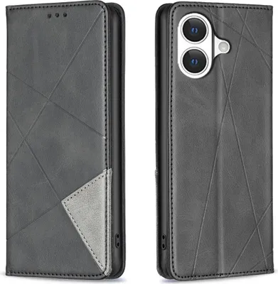 Produktbild von Mobigear Rhombus Slim iPhone 17 Hülle Klapphülle - Schwarz
