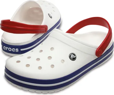 Produktbild von Crocs Crocband, Männlich, Erwachsener, Blau, Rot, Weiß, Einfarbig, 36 - 37, Geschlossene Sandalen