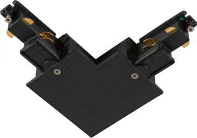 Productafbeelding van SLV L-connector, connector in L-vorm, zwart, polycarbonaat (PC), IP20, klasse I, voor montage aan plafond of wand