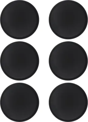 Produktbild von Argon Ta Runde rutschfeste Serviertabletts – 35,5 cm – Schwarz – 6 Stück