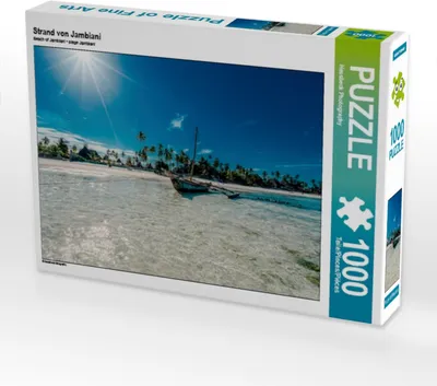 Produktbild von CALVENDO Puzzle Strand von Jambiani 1000 Teile Puzzle quer | 1000 Teile Lege-Größe 64x48cm Foto-Puzzle für glückliche Stunden