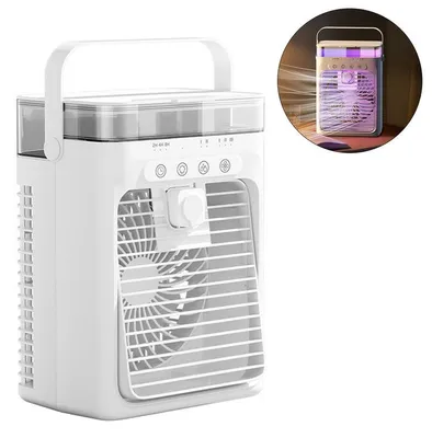 Produktbild von Mobile Klimaanlage, Tragbare Luftkühler mit 1L Wassetank, 3 Geschwindigkeiten & Sprühmodus, Klimaanlage ohne Abluftschlauch, Persönlich Ventilator