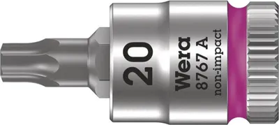 Produktbild von Wera 8767 A TORX® Zyklop Bitnuss mit 1/4'-Antrieb, TX 20 x 28 mm