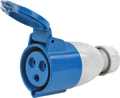 Produktbild von CEE Kupplung | CEE 3 Polig | 240V 32A | Blau | IP44 |