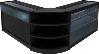 Image de Ensemble de comptoirs lumineux LED Calliope : modèle LM60 + K1200 + C1200 - Noir