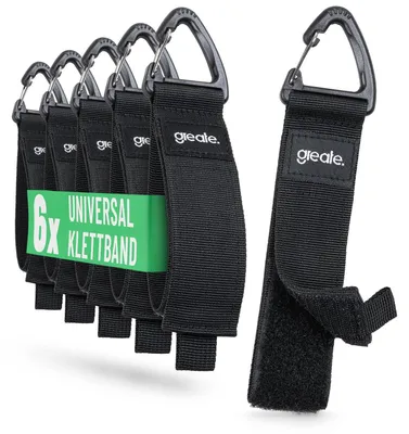 Produktbild von greate 6x Verlängerungskabel Organizer & Aufhänger bis 22kg - Klettband mit Haken für Kabel & Schläuche