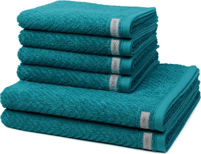 Produktbild von Ross Smart 4 X Handtuch 2 X Duschtuch im Set Frottee gerippt 520 g/m² superweich, Hautfreundlich saugstark pflegeleicht, Gewebte Bordüre modernes Design
