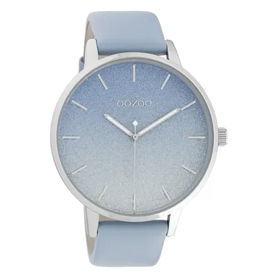 Obrázek produktu pro Oozoo náramkové hodinky světle modré kožené C10830 Hodinky dámské analogové quartzové hodinky UOC10830
