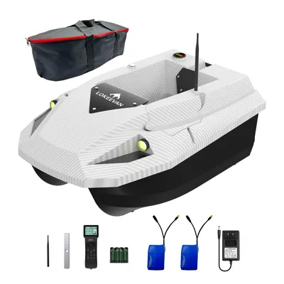 Produktbild von GPS Angelkoederboot mit Sonar, 2 x 15600 mAh Akku, 2 kg Köderladung, 100 Wegpunkte, Automatische Rückkehrfunktion, 500 m Fernsteuerung, D50E