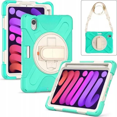 Produktbild von Tasche für iPad Pro 5 12.9" mit Ständer und Schultergurt Mint