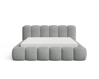 Produktbild von Chilly Möbel Design Polsterbett Stone Cord Stoff Dunkelgrau 140x200 cm mit Stauraum Poso 60
