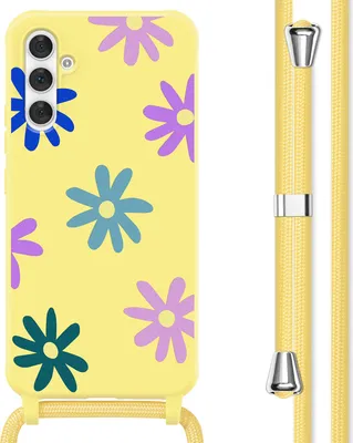Produktbild von imoshion SilikonHülle design mit Band Samsung Galaxy A54 (5G) - Yellow Flower Distance