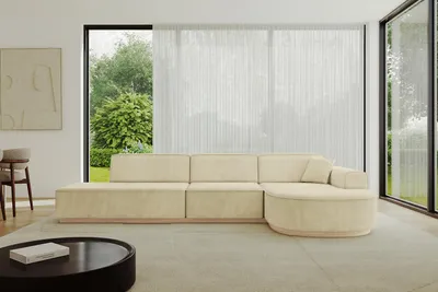 Produktbild von ALTDECOR Ecksofa in L-Form ARRIO-L2 - 328x171x83 cm Beige -  Corner Sofa Bett Eckcouch Couch  Wohnlandschaft Cauchsofa