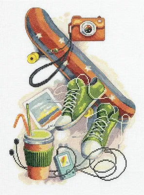 Produktbild von Kreuzstich-Set "Be in" von Panna, 23,5 x 31,5 cm