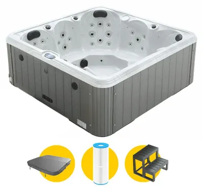 Produktbild von W'eau Whirlpool Lagune 6 Personen 40 Düsen Balboa Steuerung UVC
