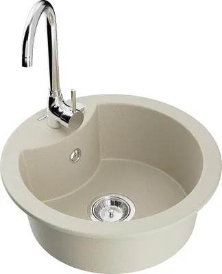 Produktbild von Mexen Diego 1-Becken-Granit-Spüle mit Mischbatterie Telma, Beige - 6512-69-670200-00